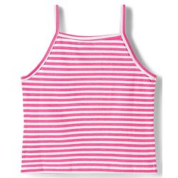 Pine Kids Cotton Lycra Sleeveless Slips With Stripes & Pack Of 3 - Colour May Vary