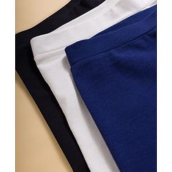 Pine Kids Cotton Lycra Knit Solid Colour Cycling Shorts Pack Of 3 (Colour May Vary)