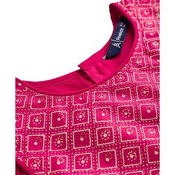 Pine Kids Woven Sleeveless Choli Lehenga Set with Dupatta Glitter Print - Pink