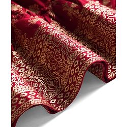 Pine Kids Woven Full Sleeves Kurta Salwar Set With Floral Foil Print & Dupatta - Maroon