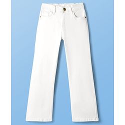 Pine Kids Woven Full Length Solid Denim Jeans - Navy Blue