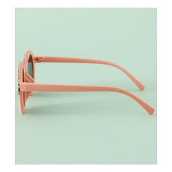 Pine Kids Round Frame Printed Sunglasses - Peach