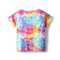 Pine Active Half Sleeve High Stretch T-Shirt with Water Colour Effect Text Print - Multicolor