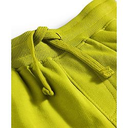 Pine Kids Knit Full Length Lounge Pant with Text Print - Olive Green