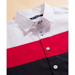 Pine Kids Cotton Woven Half Sleeves Solid Shirt - Navy Blue