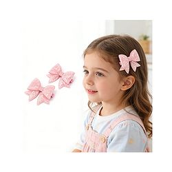 Pine Kids Free Size Bow & Butterfly Clips Pack of 2 - Pink.
