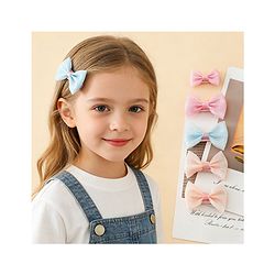 Pine Kids Free Size Bow & Butterfly Clips Pack of 6- Multicolor