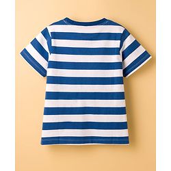 Pine Kids Marvel 100% Cotton Knit Drop Shoulder Half Sleeves Striped T-Shirt With Avengers Graphic Pack Of 2 - Multicolour
