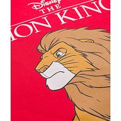 Pine Kids Disney Single Jersey Knit Half Sleeves T-Shirt with Lion King Graphic - Red