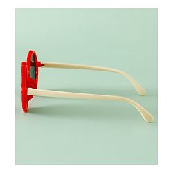 Pine Kids Solid Colour Round Sunglasses- Red