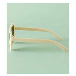 Pine Kids Sunglasses with Floral Design - Beige