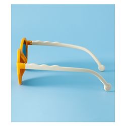 Pine Kids Solid Coloured Round Sunglasses - Yellow