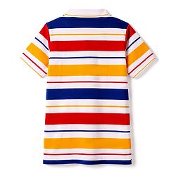 Pine Kids Cotton Knit T-Shirts Striped Polo Neck Half Sleeves Multi Color 4-5 Years