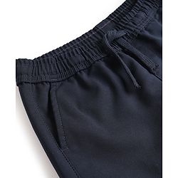 Pine Kids Cotton Elastane Woven Full Length Cargo Style Trousers With Pocket - Navy Blue