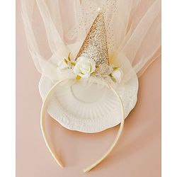Pine Kids Hair Bands With Applique Free Size - Beige