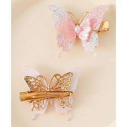 Pine Kids Butterfly Alligator Clips Free Size - Pink