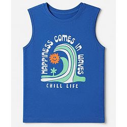 Pine Kids 100% Cotton Woven Half Sleeves Checked Shirt and T-Shirt with Happiness Comes In Wave Text Print in Orange