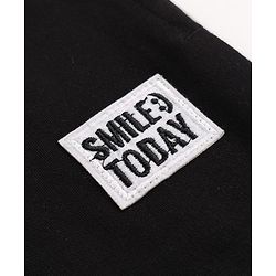 Pine Kids Knit Full Length Lounge Pant with Smile Today Patch - Black