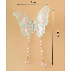 Pine Kids Butterfly Pearl Baby Hair Clip - Light Green