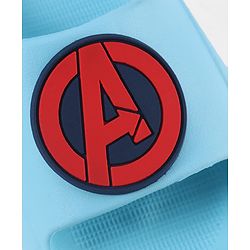 Pine Kids Marvel Slip On Flip Flops With Avengers Iron Man Applique - Light Blue
