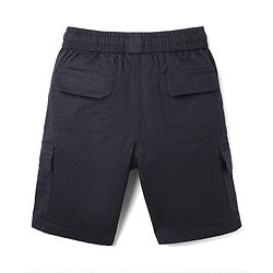Pine Kids Cotton Mix Woven Above Knee Length Shorts With Cargo Pockets in Black