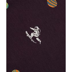 Pine Kids Cotton Knit Half Sleeves Co-Ords T-Shirt & Pyjama Night Suit with Space Theme Print - Plum