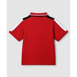 Pine Kids Marvel 100% Cotton Knit Polo T-Shirt with Half Sleeves and Captain America Print in Red for 4-5 Years