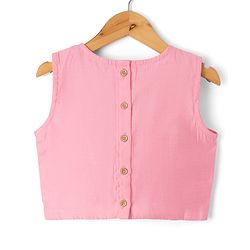 Pine Kids Woven Sleeveless Choli & Lehenga Set With Dupatta & Sequin Embroidered - Pink & Lavender