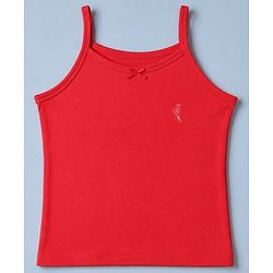 Pine Kids Cotton Lycra Knit Slips with Cherry Print Pack of 3 - Red & White