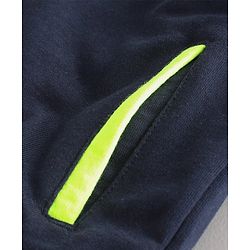 Pine Kids Full Sleeves Hooded Sweatshirt Text Print - Navy Blue