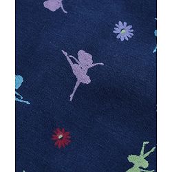 Pine Kids Full Sleeves Biowashed Night Suit Text Print - Pink Navy Blue