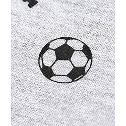 Pine Kids Half Sleeves Bio Wash Tee Football Print - Grey