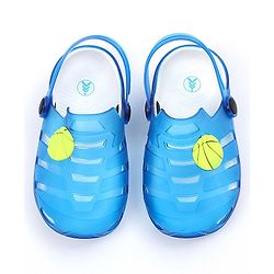 Pine Kids Clogs with Backstrap Ball Patch - Blue