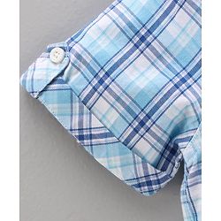 Pine Kids Cotton Shirt Checks - Blue