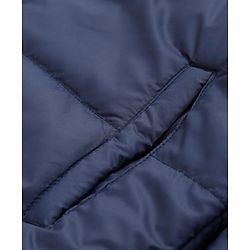 Pine Kids Medium Winter Full Sleeves Hooded Padded Reversible Jacket - Navy Blue Red