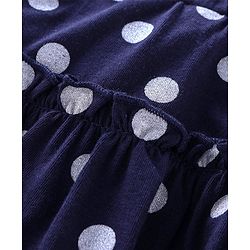 Pine Kids Polka Dot Skirt with Inner Shorts and Biowash - Navy Blue