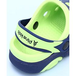 Pine Kids Clogs with Back Strap Closure & UFO Applique - Navy Blue