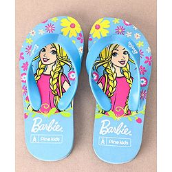 Pine Kids Flip Flops Barbie Print - Blue