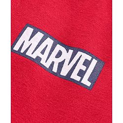 Pine Kids Half Sleeves Bio Washed T-Shirt & Pajama Set Marvel Graphic - Blue & Red