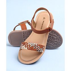 Pine Kids Sandals With Velcro Closure - White