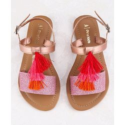 Pine Kids Ethnic Wear Sandal - Rose Golden