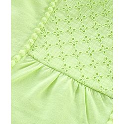 Pine Kids Short Sleeves Schiffli Top - Green