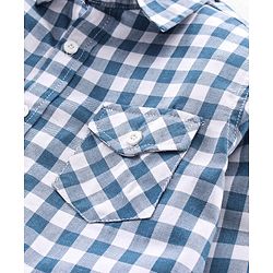 Pine Kids Full Sleeves Shirt Checked - Blue