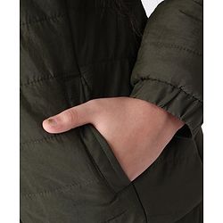 Pine Kids Medium Winter Full Sleeves Hooded Padded Jacket - Olive Green