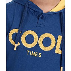 Pine Kids Full Sleeve Biowash Sweatshirts Cool Times Print - Blue