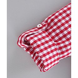 Pine Kids Full Sleeves Checks Shirt With Inner Tee - Red