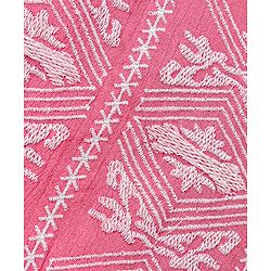 Pine Kids Short Sleeves Frock Embroidered - Pink