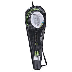 Pine Kids Badminton Set - Green & Black | Includes 2 Lightweight Rackets & 3 Shuttlecocks | Strong Frame, Easy Grip Handle | Perfect Outdoor/Indoor Sports Game for Kids.