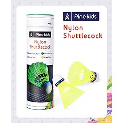 Pine Kids Premium Nylon Shuttle Pack of 6 - Yellow