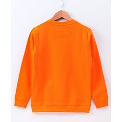 Pine Kids Full Sleeves Bio Washed Sweatshirt Text Graphic Pack of 2 - Orange & Green
